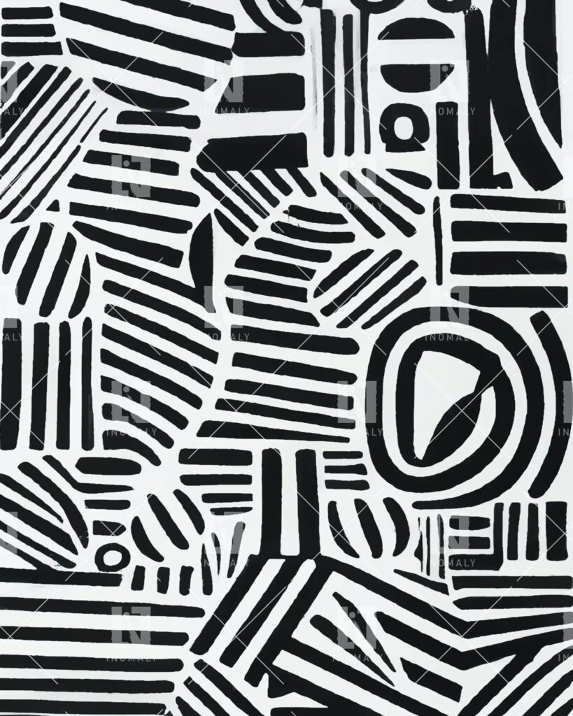 Abstract Art Print - Alpha Pattern 001