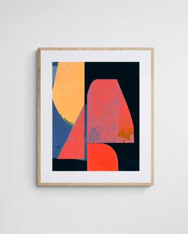 Abstract wall art print in frame