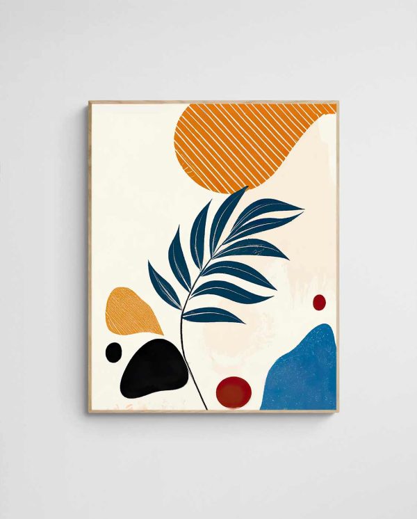 Bohemian abstract floral art print