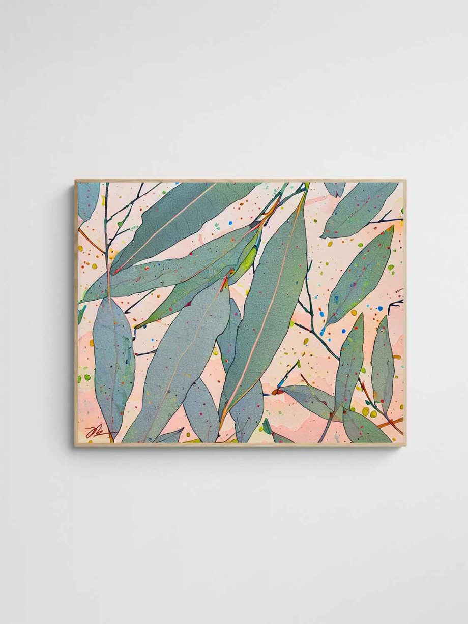 Vintage-Gum-Leaves abstract art print