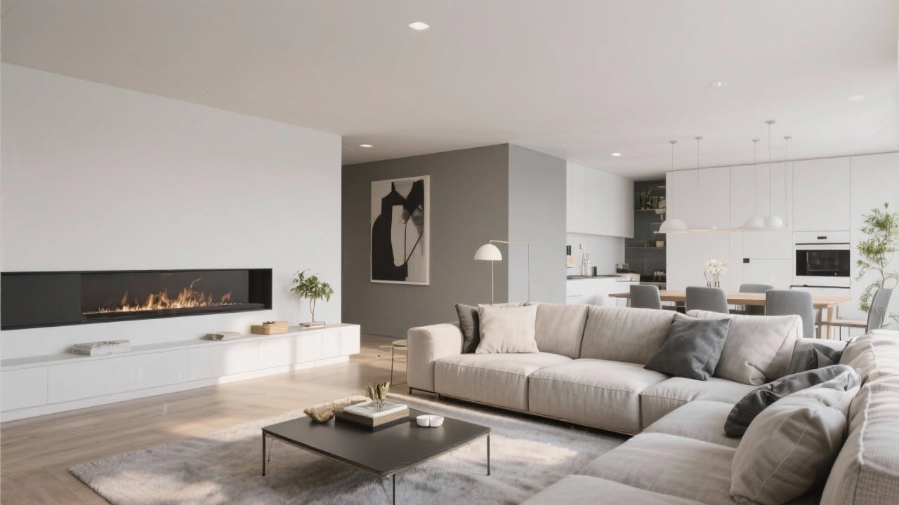 modern living room - Matching Abstract Art to Different Interior Styles