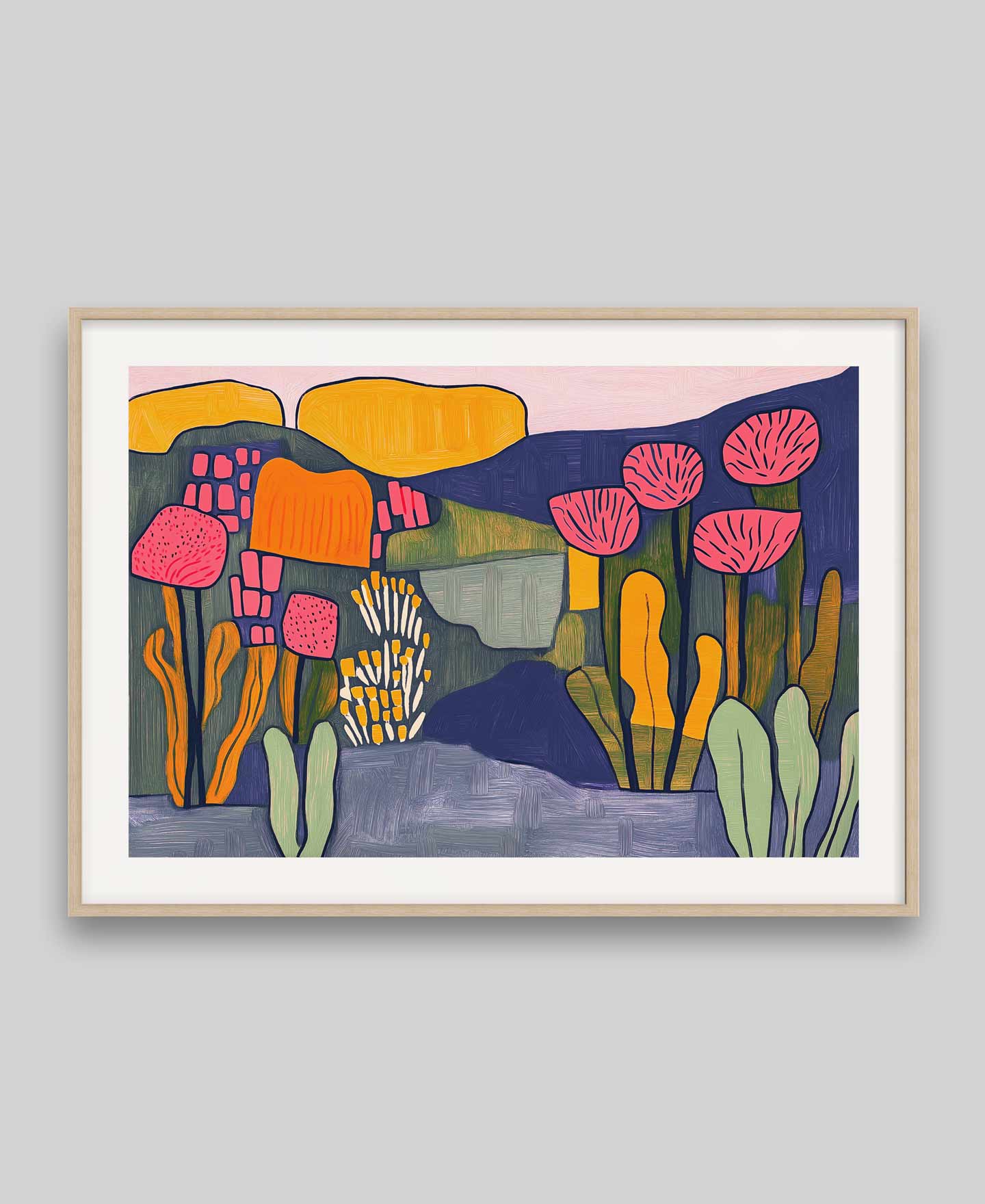 under water abstract art print Aquatic Garden art print with Ornate 2-3 Landscape frame - high quality giclée print