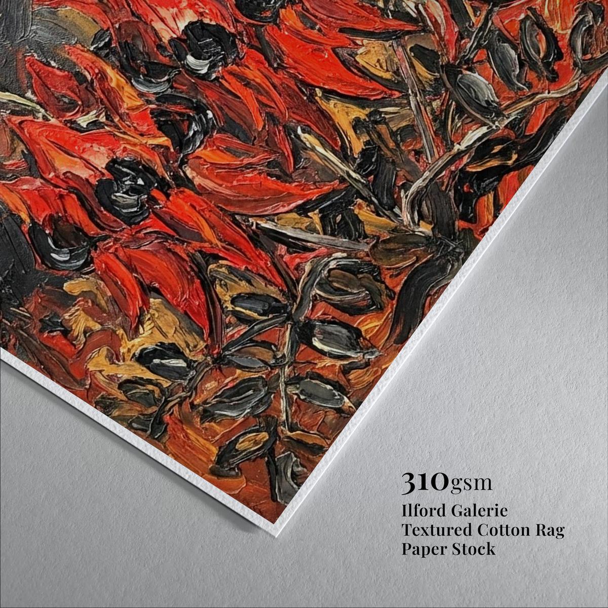 Desert Pea Abstract Art Print on Paper