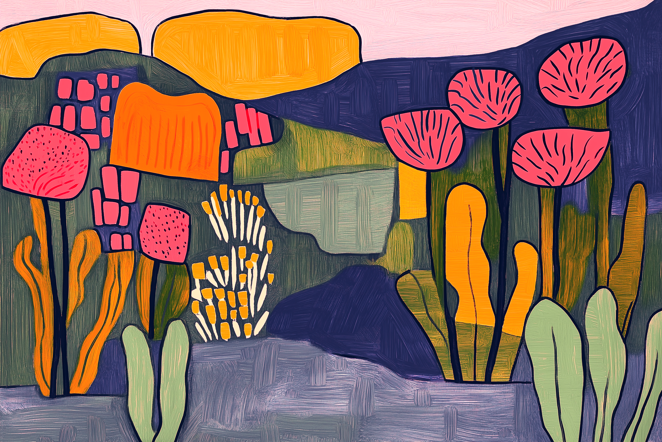 under water abstract art print Aquatic Garden - original abstract wall art print