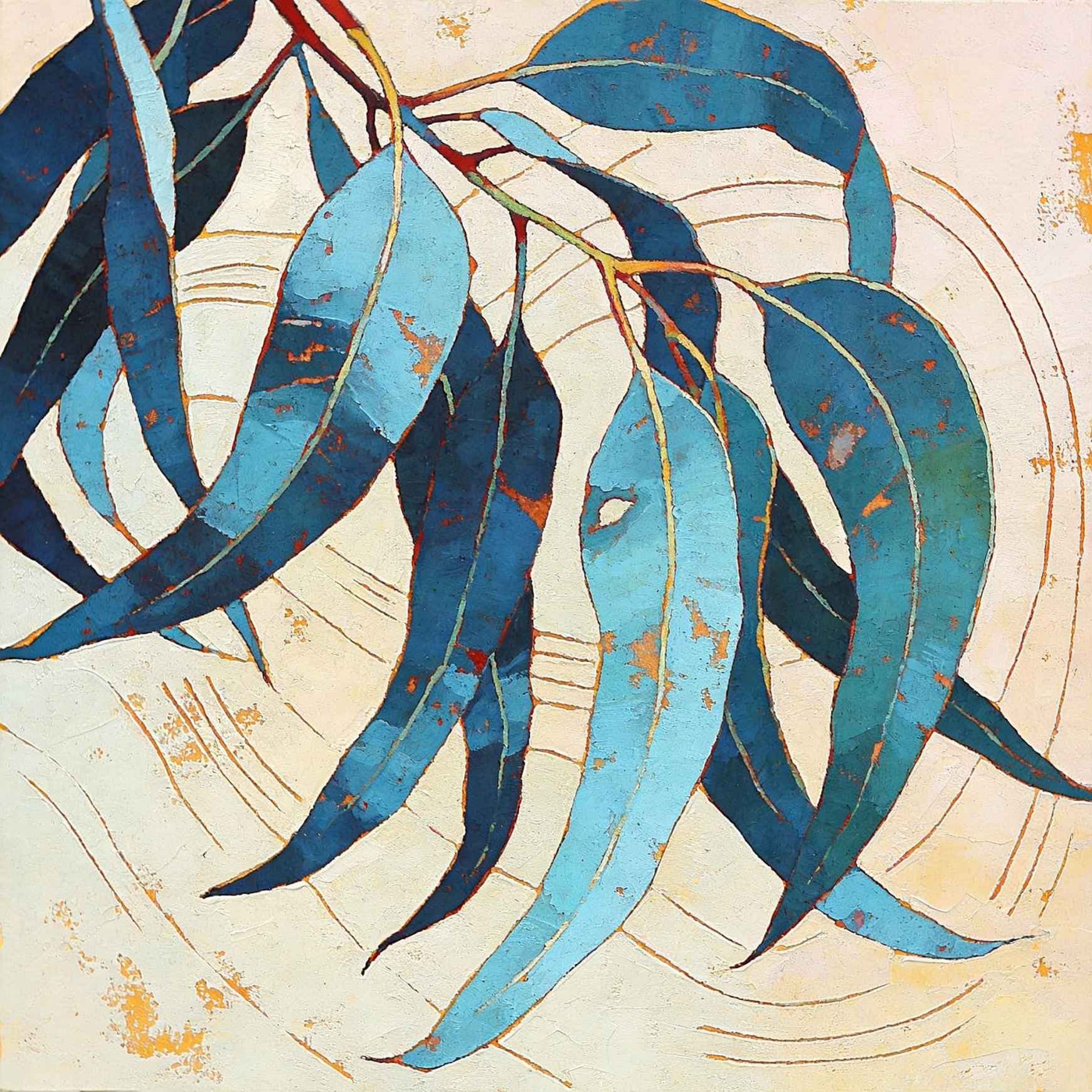 Blue Gum Abstract Print Blue Gum Abstract Print - original abstract wall art print