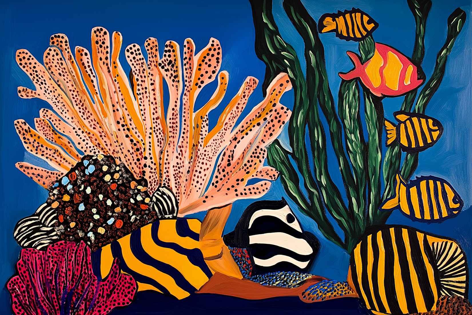 reef abstract coastal art Reef Alive 1 - original abstract wall art print