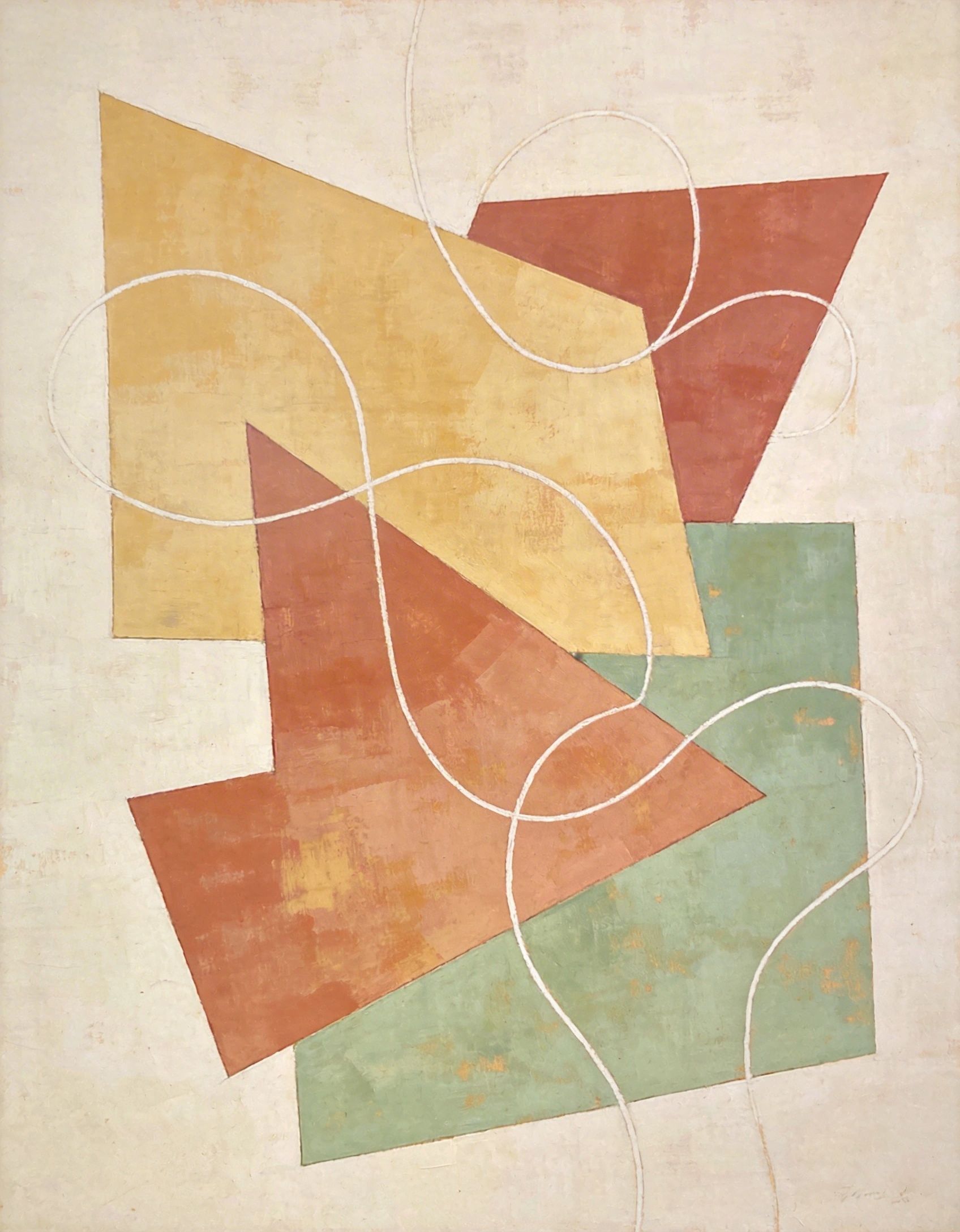 mid century geometric art Serene Fragments - original abstract wall art print