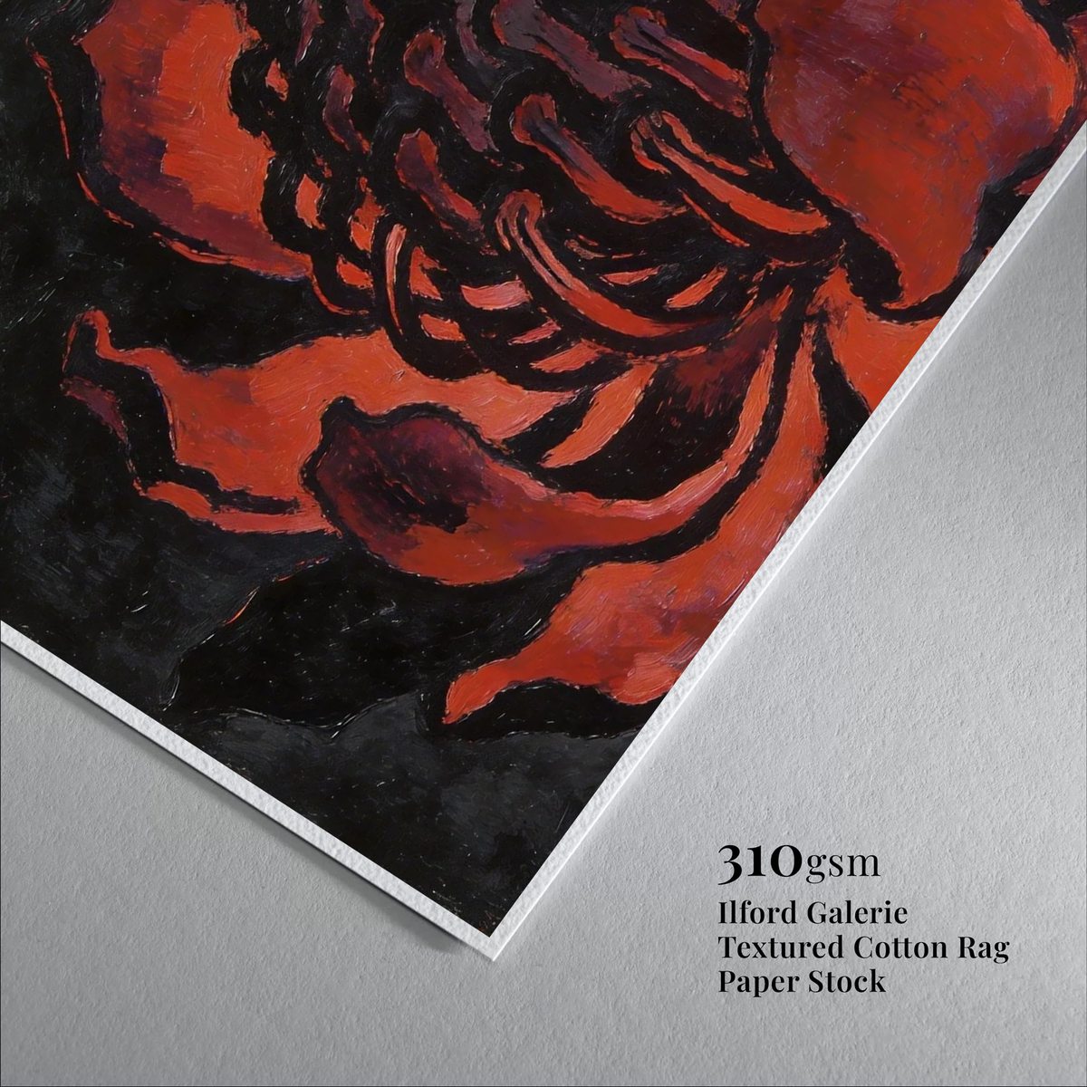 Waratah Noir Wall Art Waratah Noir art print with framed frame - high quality giclée print