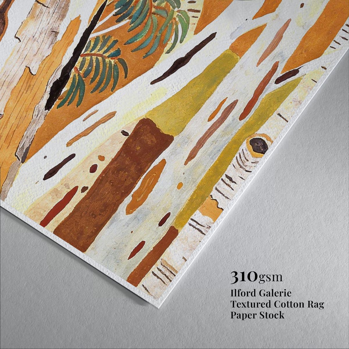 Paperbark Texture Art Paperbark Textures - Abstract Melaleuca Nature Print art print with framed frame - high quality giclée print