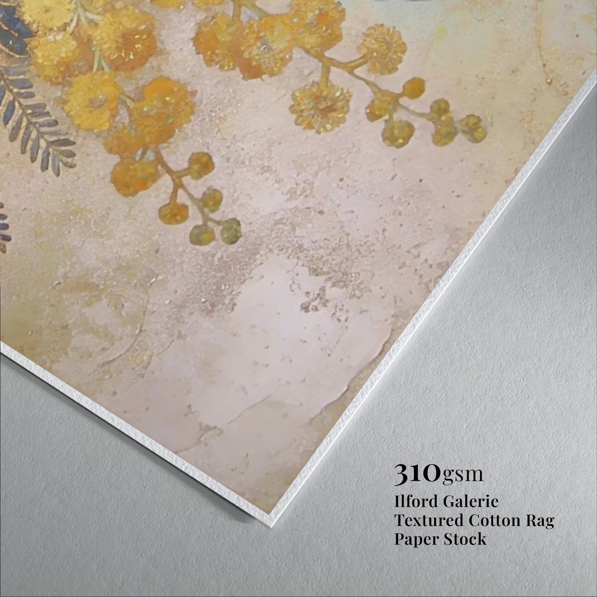 Australian wattle boho wall art Golden Wattle art print with framed frame - high quality giclée print