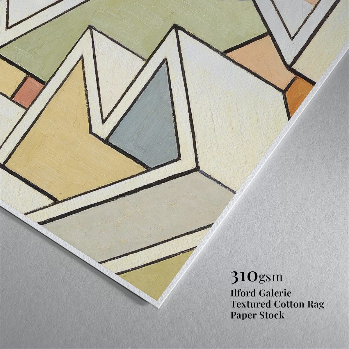 pastel Geometric abstract art print Pastel Maze art print with framed frame - high quality giclée print