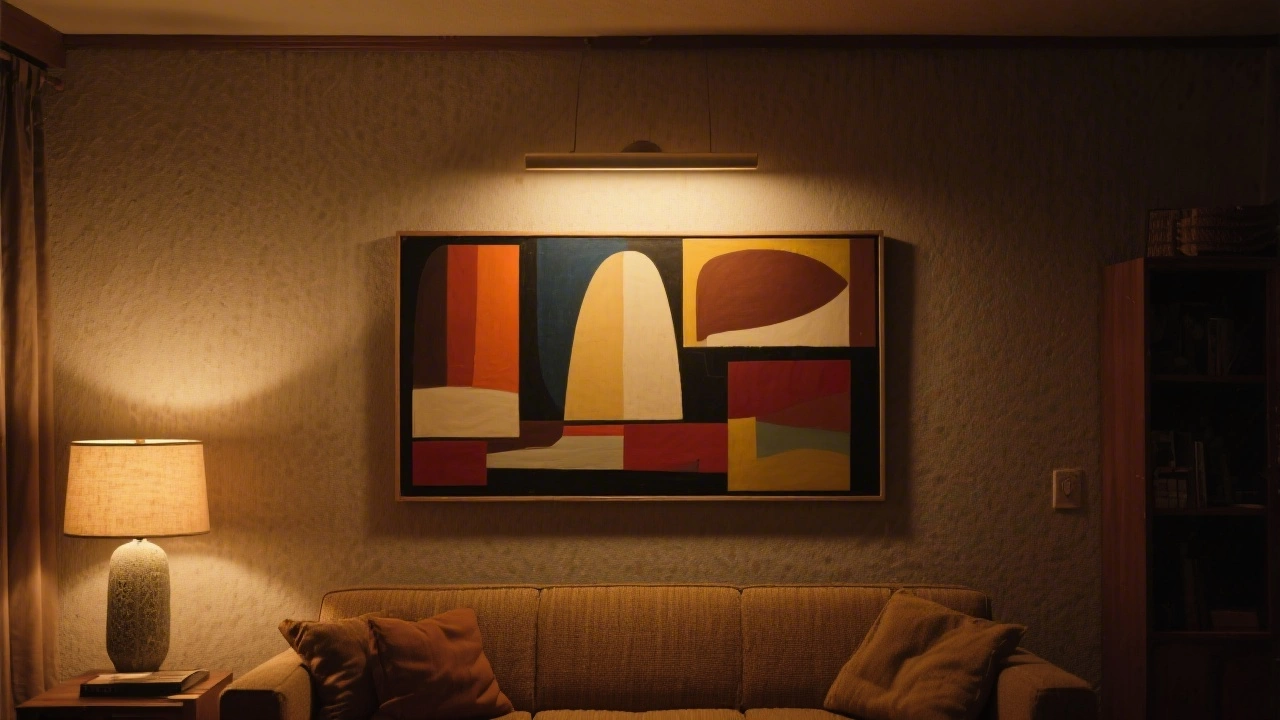 abstract painting gallery lighting - Lighting Your Abstract Paintings Properly