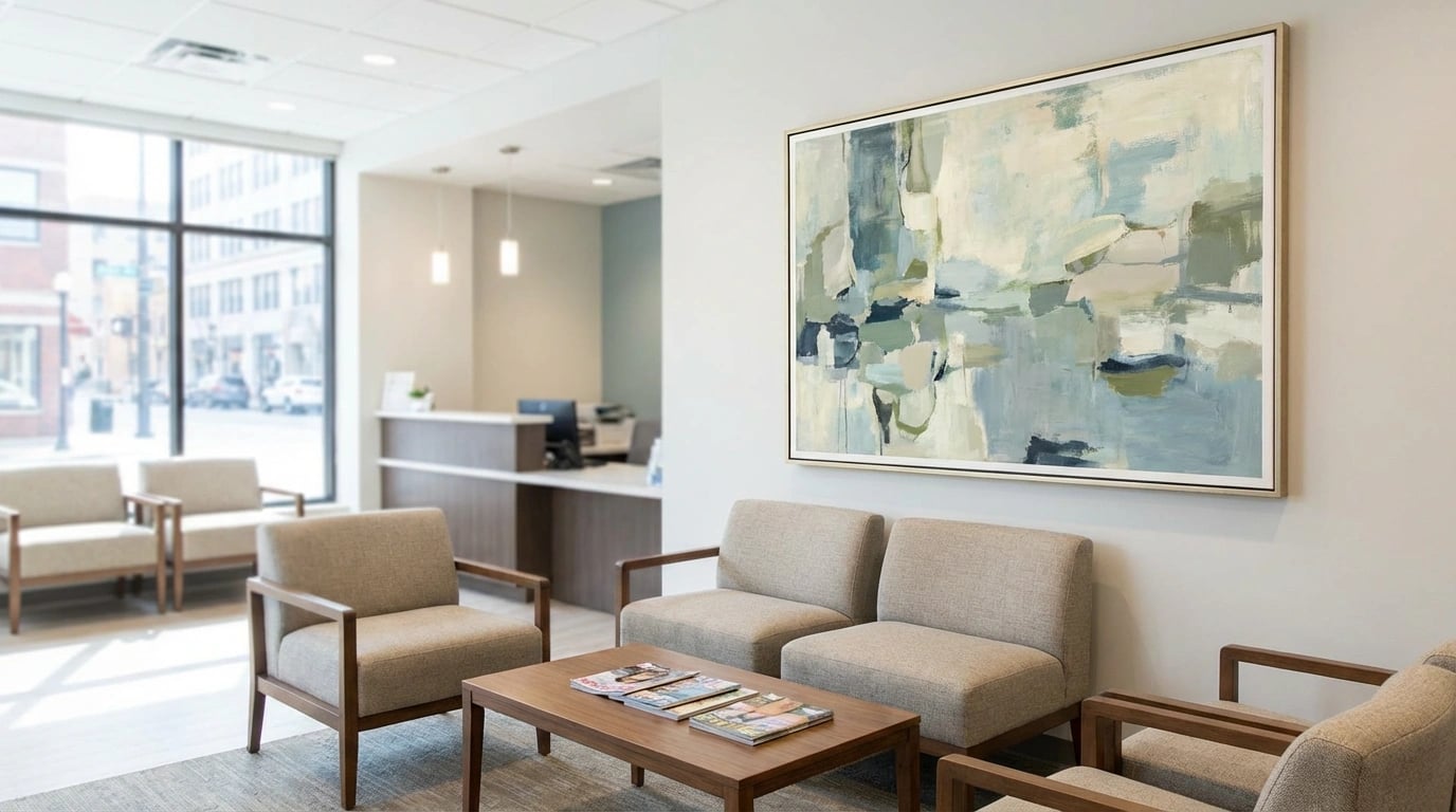 Healing Spaces - Abstract art in medical office visual guide for Healing Spaces: Why Doctors Choose Abstract Art