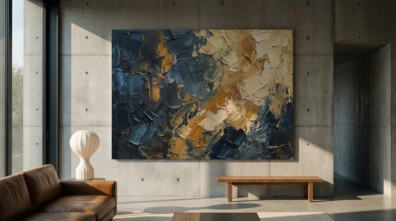 How to Transform Any Room with Abstract Art - Abstract art on wall visual guide for How to Transform Any Room with Abstract A