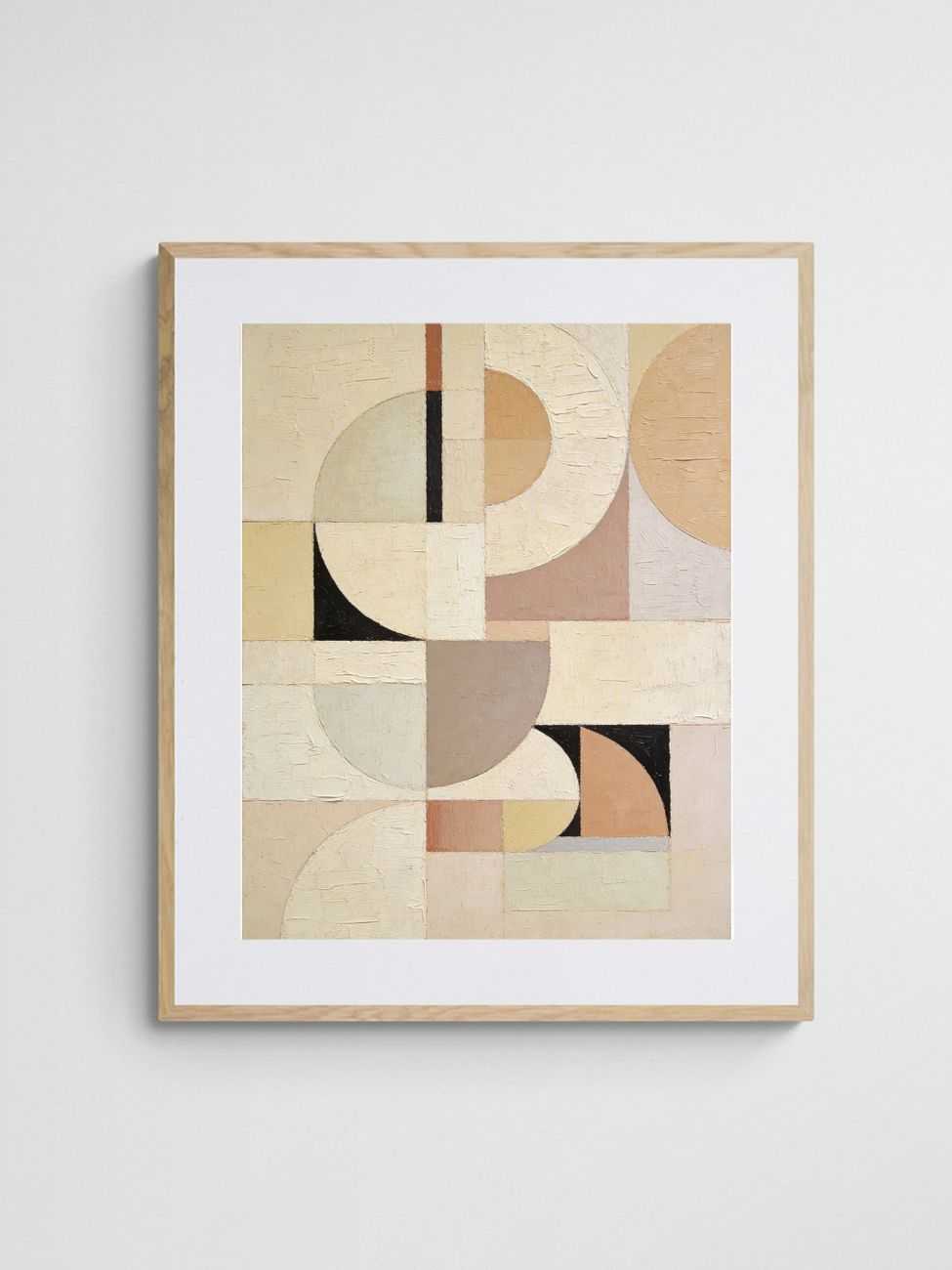 neutral abstract art print Vanilla Harvest 1 art print with Ornate 4-5 Portrait frame - high quality giclée print