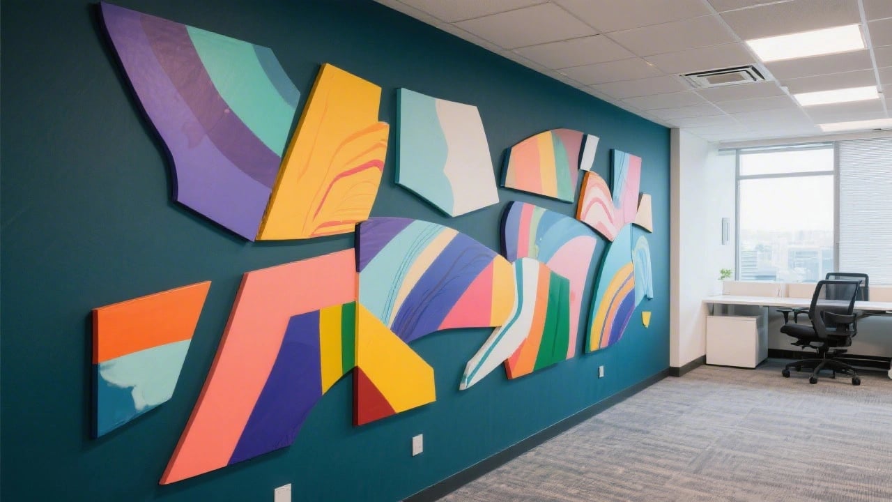 startup office abstract art wall - The Talent Acquisition Advantage