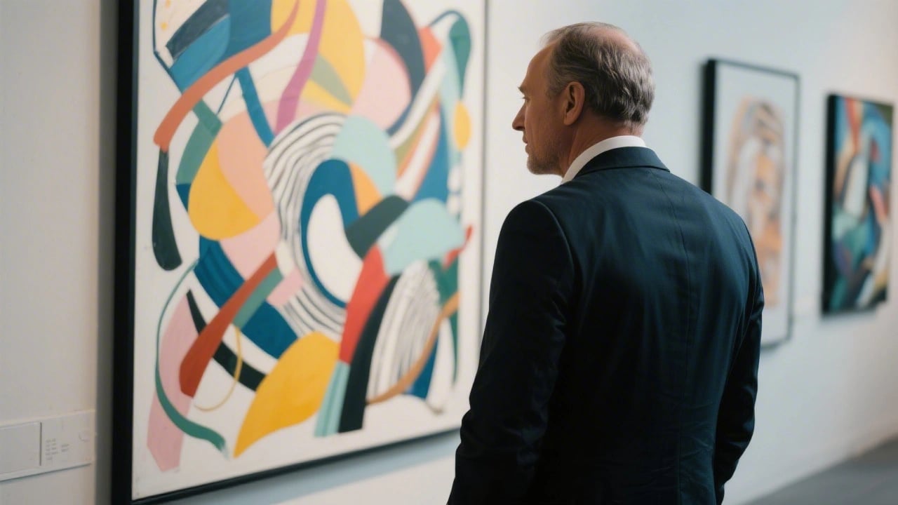 investor viewing startup abstract art - The Investment Perspective