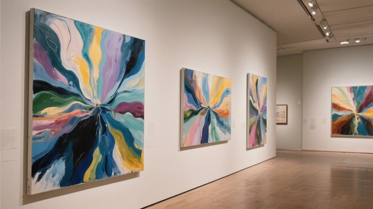 lyrical abstraction paintings in museum gallery - The American Translation: From Studios to Museums