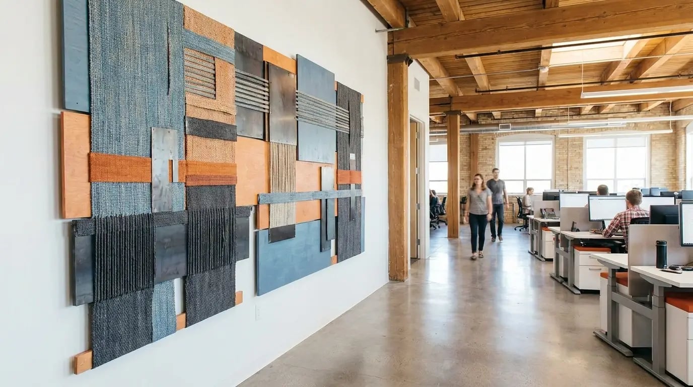Open Plan Offices Need Abstract Wall Art - Abstract wall art in open plan office visual guide for Open Plan Offices Need Abst