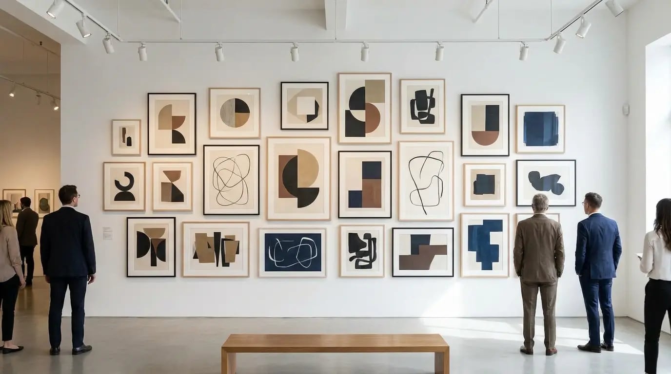 7 Abstract Prints That Spark Creative Flow - Abstract print gallery wall visual guide for 7 Abstract Prints That Spark Creati