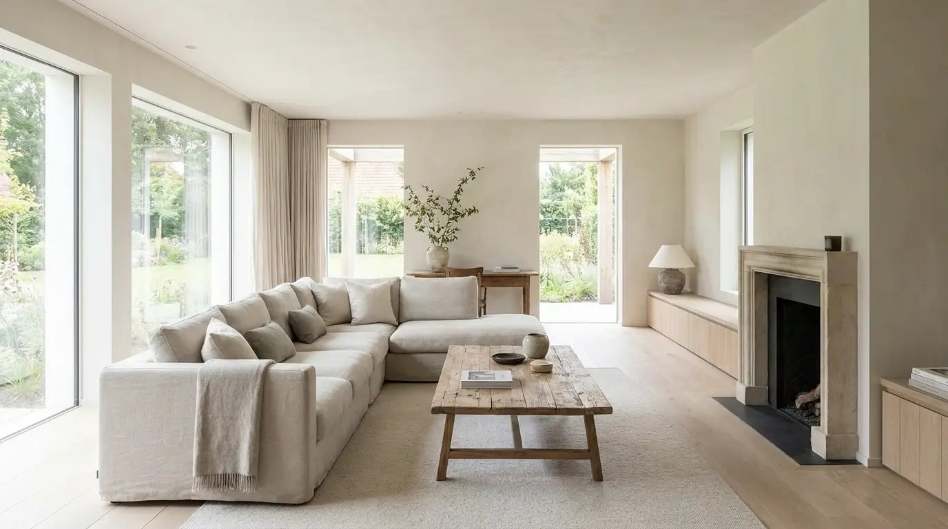 5 Colours That Make Rooms Feel Bigger - Spacious room with light colors visual guide for 5 Colours That Make Rooms Feel Bigge
