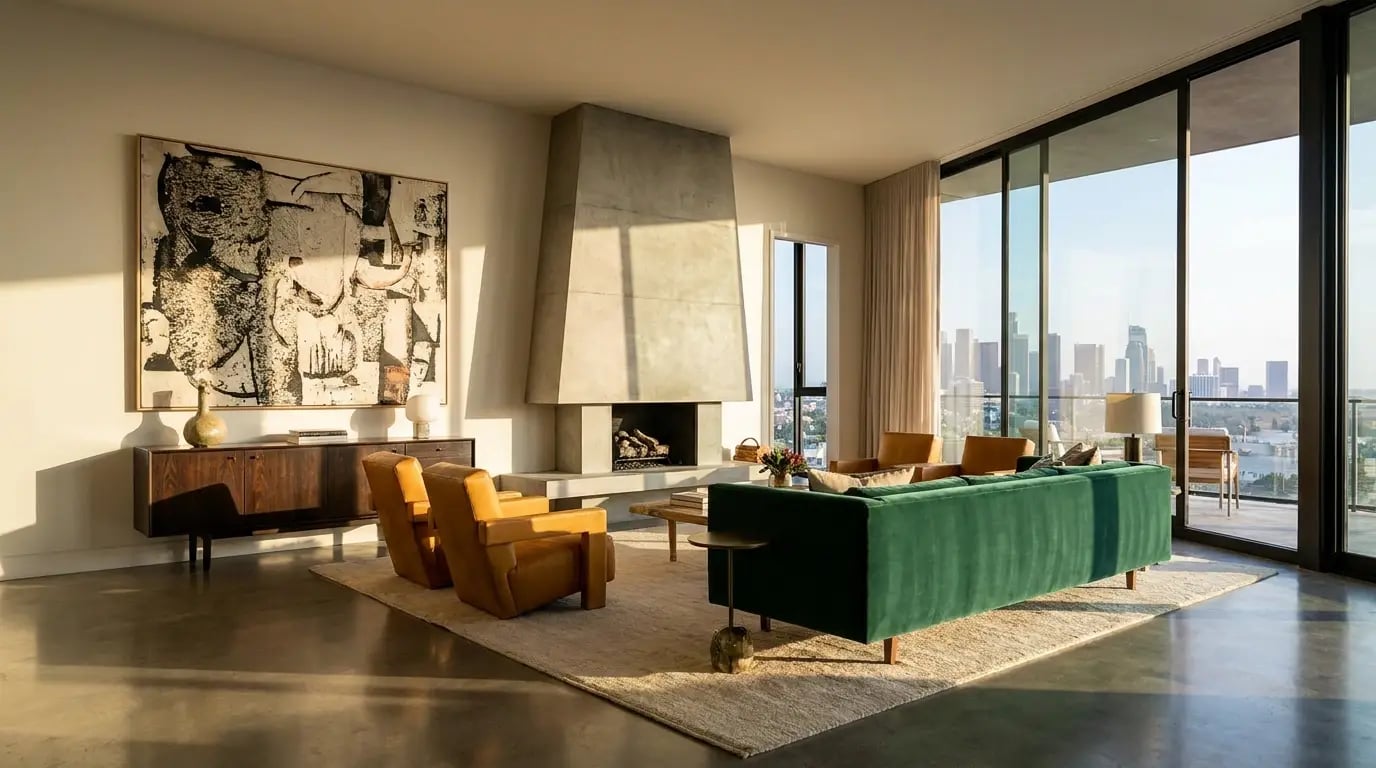 Bold Colour Palettes Transform Modern Interior Spaces - Bold modern living room visual guide for Bold Colour Palettes Transfo